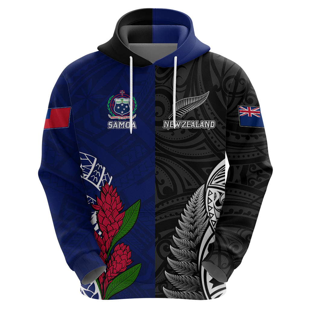 Personalised New Zealand Vs Samoa Rugby Hoodie Go Champions LT7 - Polynesian Pride