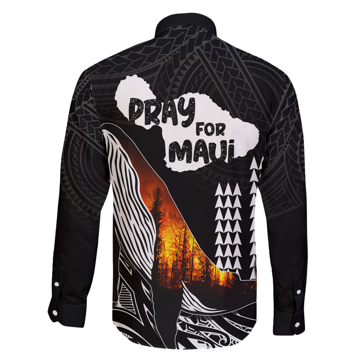 Hawaii Humpback Whale Family Matching Short Sleeve Bodycon Dress and Hawaiian Shirt Be Strong - Pray For Maui LT7 - Polynesian Pride