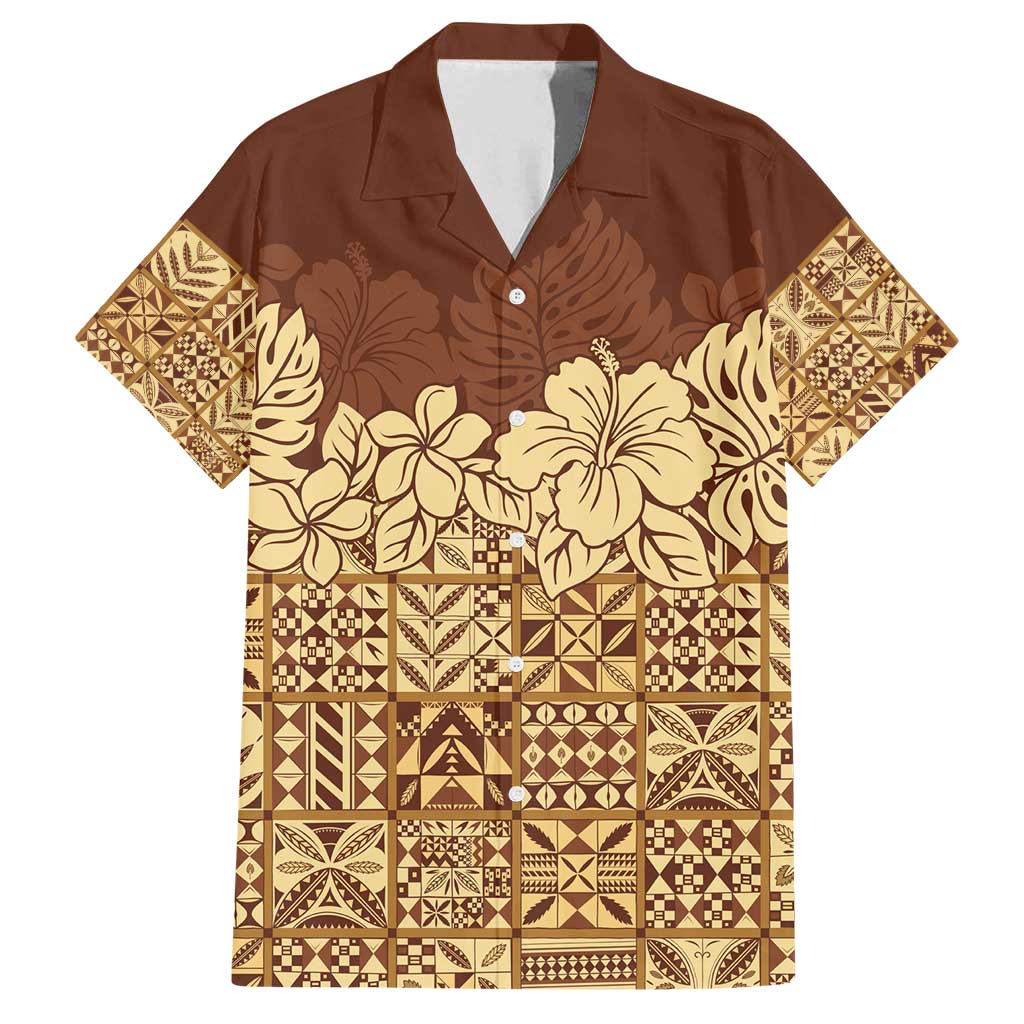 Niue Hiapo Motif Family Matching Long Sleeve Bodycon Dress and Hawaiian Shirt Tapa Classic