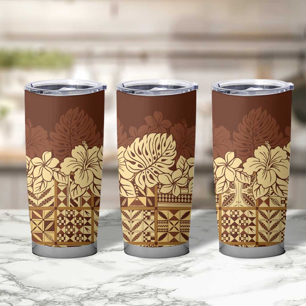 Niue Hiapo Motif Tumbler Cup Tapa Classic