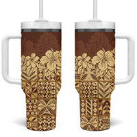 Niue Hiapo Motif Tumbler With Handle Tapa Classic