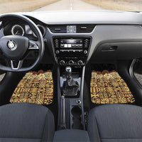 Niue Hiapo Motif Car Mats Tapa Classic - Black Ver