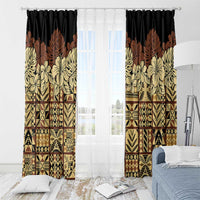 Niue Hiapo Motif Window Curtain Tapa Classic - Black Ver
