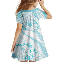 Sharks Couple Dreamy Polynesians Floral Sea Family Matching Tank Maxi Dress and Hawaiian Shirt Turquoise LT7 - Polynesian Pride
