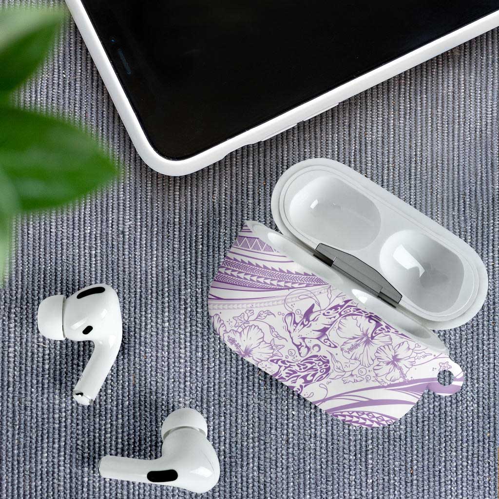 Sharks Couple Dreamy Polynesians Floral Sea AirPods Case Lilac - Polynesian Pride