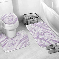 Sharks Couple Dreamy Polynesians Floral Sea Bathroom Set Lilac LT7 Mat Set Only (3 pcs) One Size Lilac - Polynesian Pride