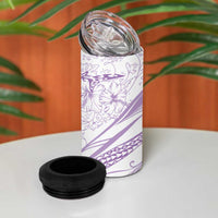 Sharks Couple Dreamy Polynesians Floral Sea 4 in 1 Can Cooler Tumbler Lilac LT7 - Polynesian Pride