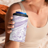 Sharks Couple Dreamy Polynesians Floral Sea 4 in 1 Can Cooler Tumbler Lilac LT7 - Polynesian Pride