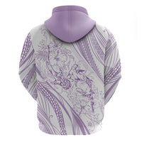 Sharks Couple Dreamy Polynesians Floral Sea Hoodie Lilac LT7 - Polynesian Pride