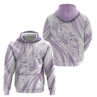 Sharks Couple Dreamy Polynesians Floral Sea Hoodie Lilac LT7 - Polynesian Pride