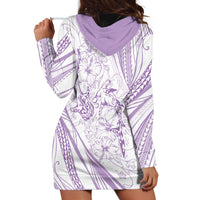 Sharks Couple Dreamy Polynesians Floral Sea Hoodie Dress Lilac LT7 - Polynesian Pride