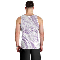 Sharks Couple Dreamy Polynesians Floral Sea Men Tank Top Lilac - Polynesian Pride