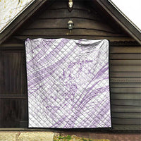 Sharks Couple Dreamy Polynesians Floral Sea Quilt Lilac LT7 - Polynesian Pride