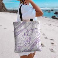 Sharks Couple Dreamy Polynesians Floral Sea Tote Bag Lilac LT7 - Polynesian Pride