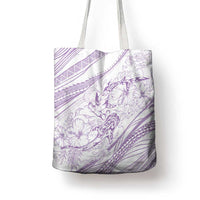 Sharks Couple Dreamy Polynesians Floral Sea Tote Bag Lilac LT7 - Polynesian Pride