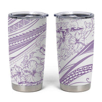 Sharks Couple Dreamy Polynesians Floral Sea Tumbler Cup Lilac LT7 Lilac - Polynesian Pride