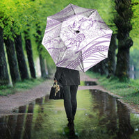 Sharks Couple Dreamy Polynesians Floral Sea Umbrella Lilac - Polynesian Pride