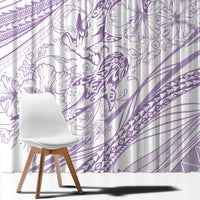 Sharks Couple Dreamy Polynesians Floral Sea Window Curtain Lilac LT7 - Polynesian Pride