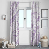 Sharks Couple Dreamy Polynesians Floral Sea Window Curtain Lilac LT7 - Polynesian Pride