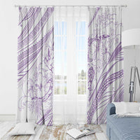 Sharks Couple Dreamy Polynesians Floral Sea Window Curtain Lilac LT7 - Polynesian Pride