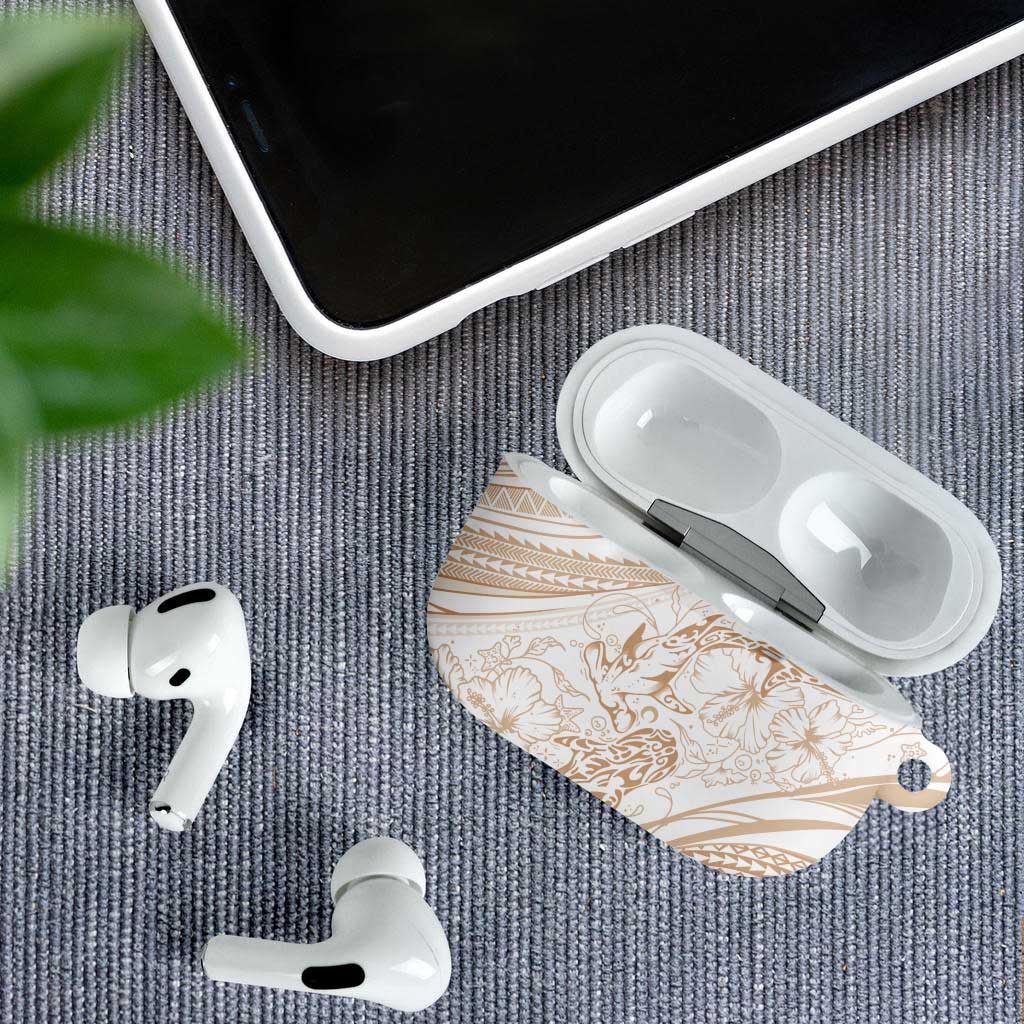 Sharks Couple Dreamy Polynesians Floral Sea AirPods Case Hazel - Polynesian Pride