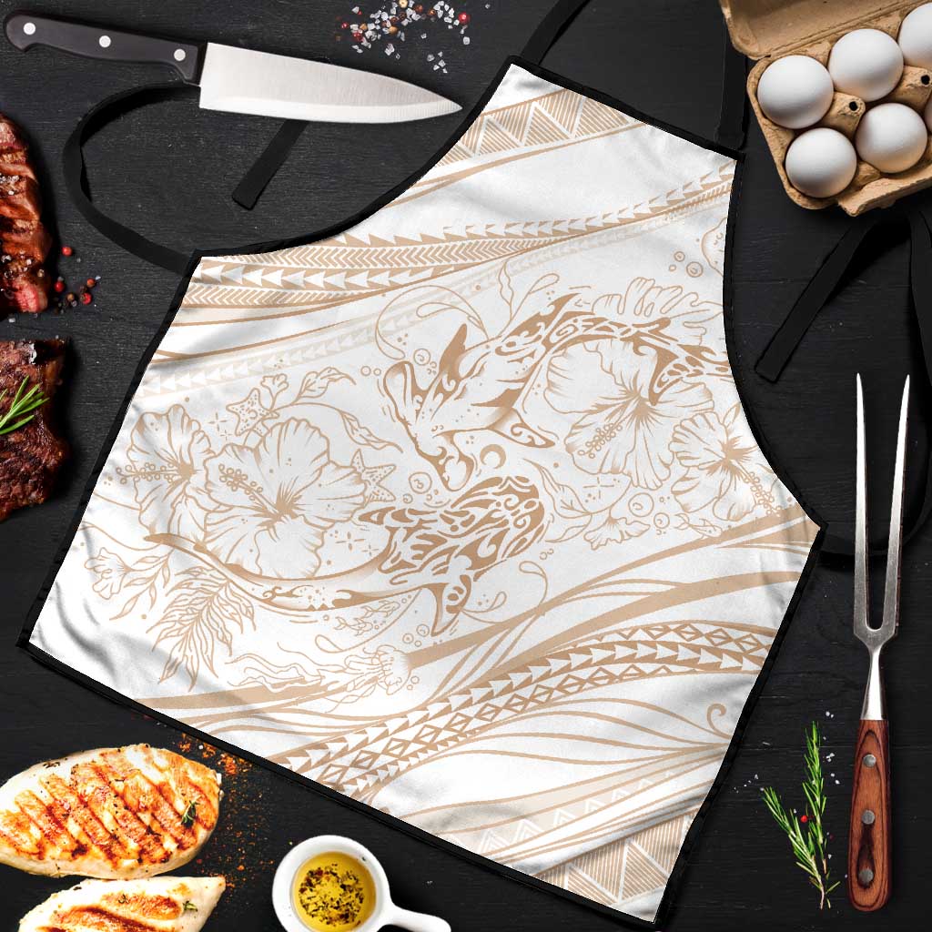 Sharks Couple Dreamy Polynesians Floral Sea Apron Hazel - Polynesian Pride