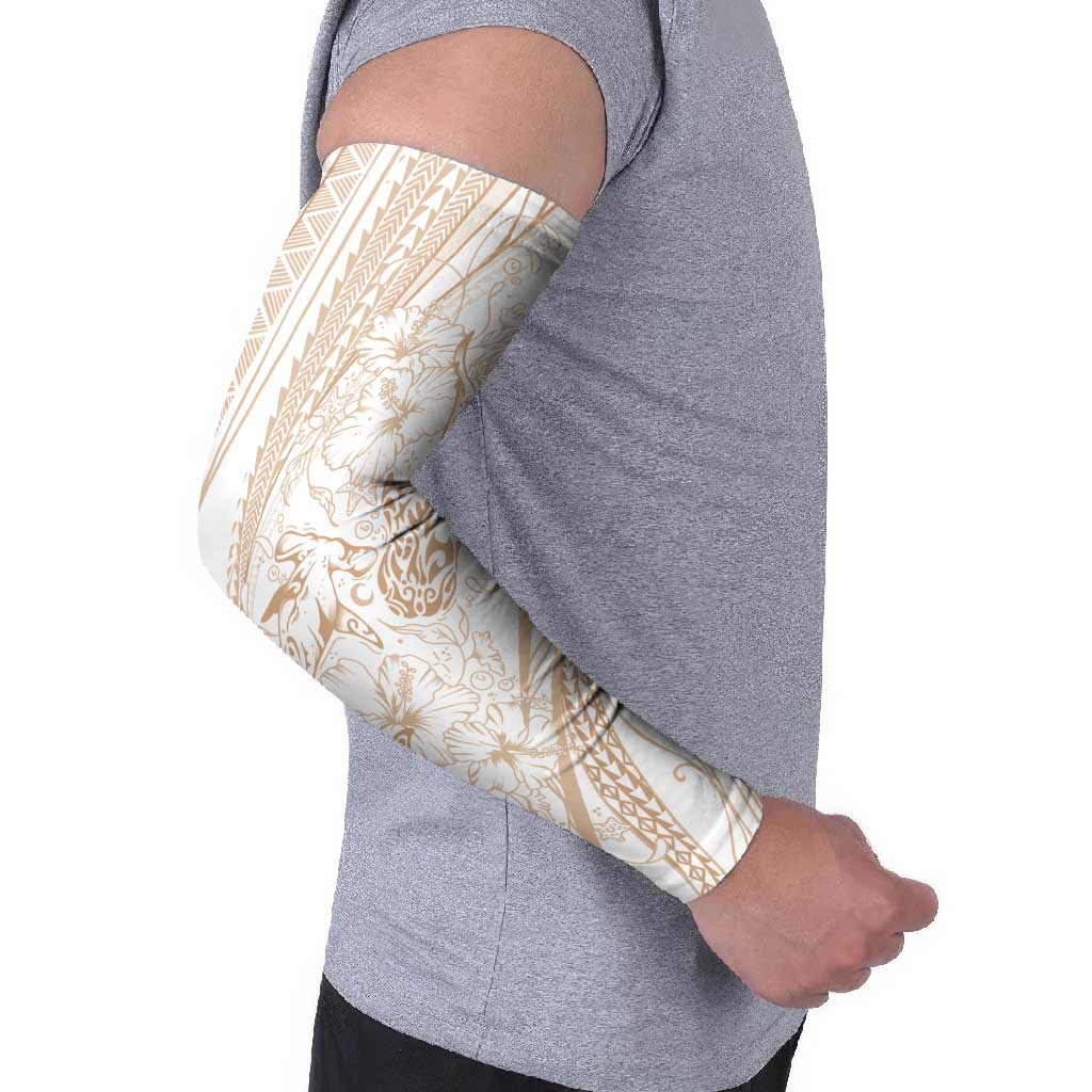 Sharks Couple Dreamy Polynesians Floral Sea Arm Sleeves Hazel - Polynesian Pride