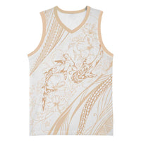 Sharks Couple Dreamy Polynesians Floral Sea Basketball Jersey Hazel - Polynesian Pride
