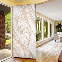 Sharks Couple Dreamy Polynesians Floral Sea Door Cover Hazel - Polynesian Pride