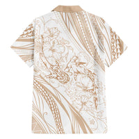 Sharks Couple Dreamy Polynesians Floral Sea Family Matching Summer Maxi Dress and Hawaiian Shirt Hazel - Polynesian Pride
