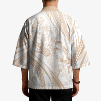 Sharks Couple Dreamy Polynesians Floral Sea Kimono Hazel - Polynesian Pride