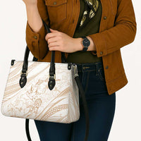 Sharks Couple Dreamy Polynesians Floral Sea Leather Bag Hazel - Polynesian Pride
