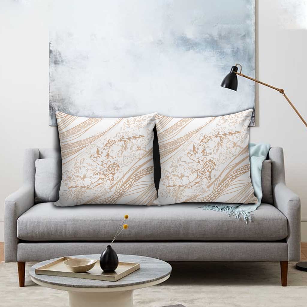 Sharks Couple Dreamy Polynesians Floral Sea Pillow Cover Hazel LT7 - Polynesian Pride