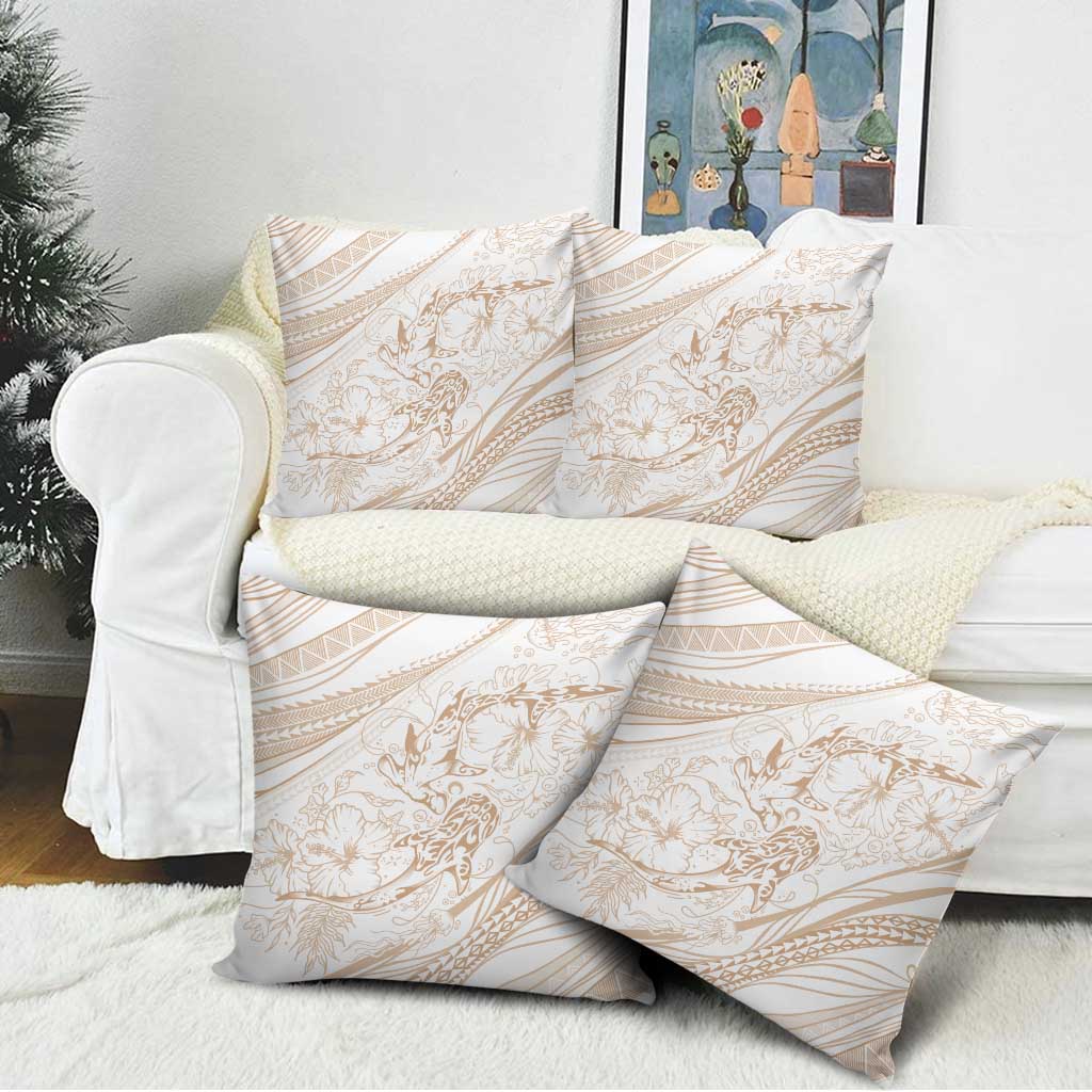 Sharks Couple Dreamy Polynesians Floral Sea Pillow Cover Hazel LT7 - Polynesian Pride
