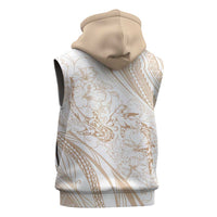 Sharks Couple Dreamy Polynesians Floral Sea Sleeveless Zip Hoodie Hazel - Polynesian Pride