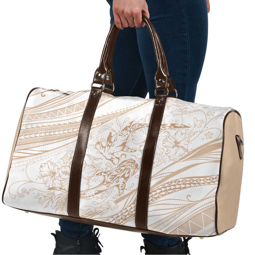 Sharks Couple Dreamy Polynesians Floral Sea Travel Bag Hazel - Polynesian Pride