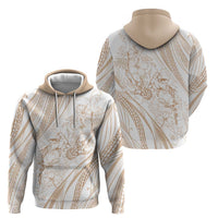 Sharks Couple Dreamy Polynesians Floral Sea Zip Hoodie Hazel - Polynesian Pride