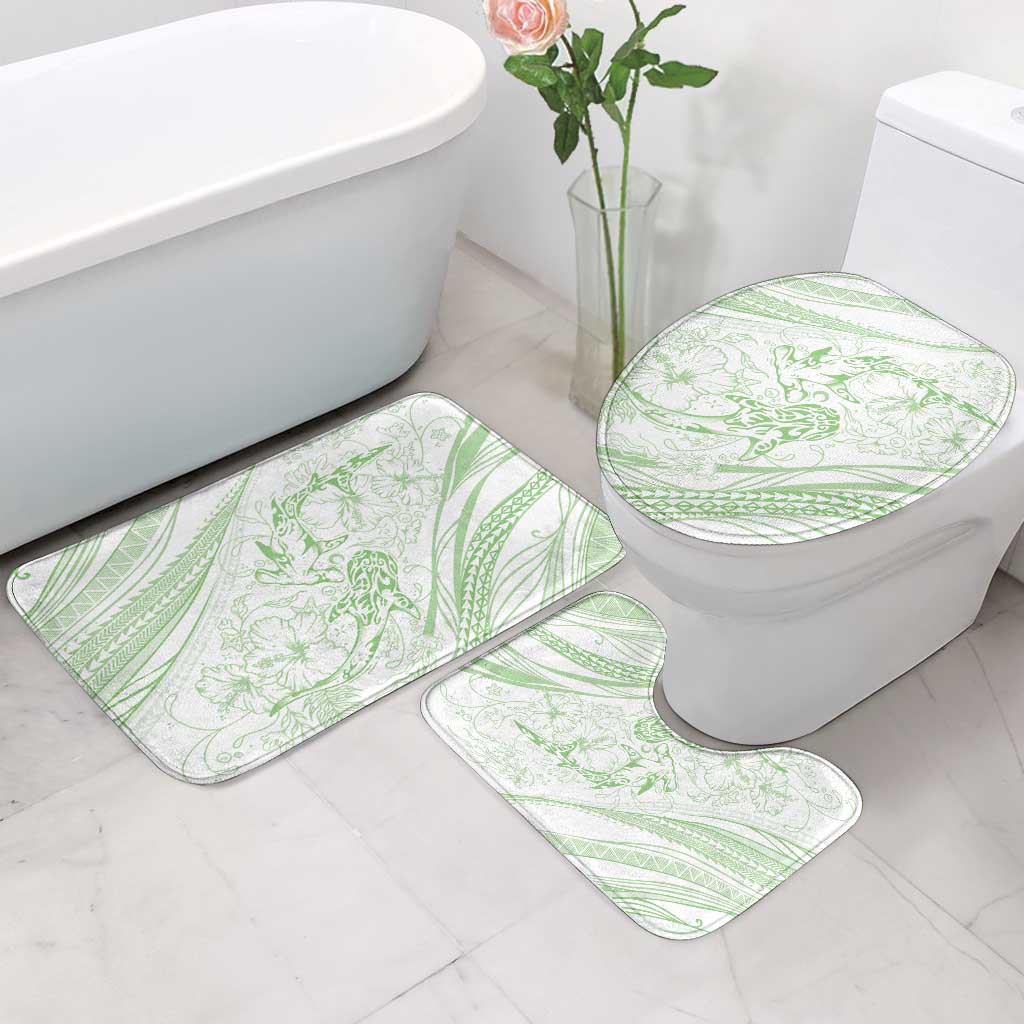 Sharks Couple Dreamy Polynesians Floral Sea Bathroom Set Emerald LT7 - Polynesian Pride