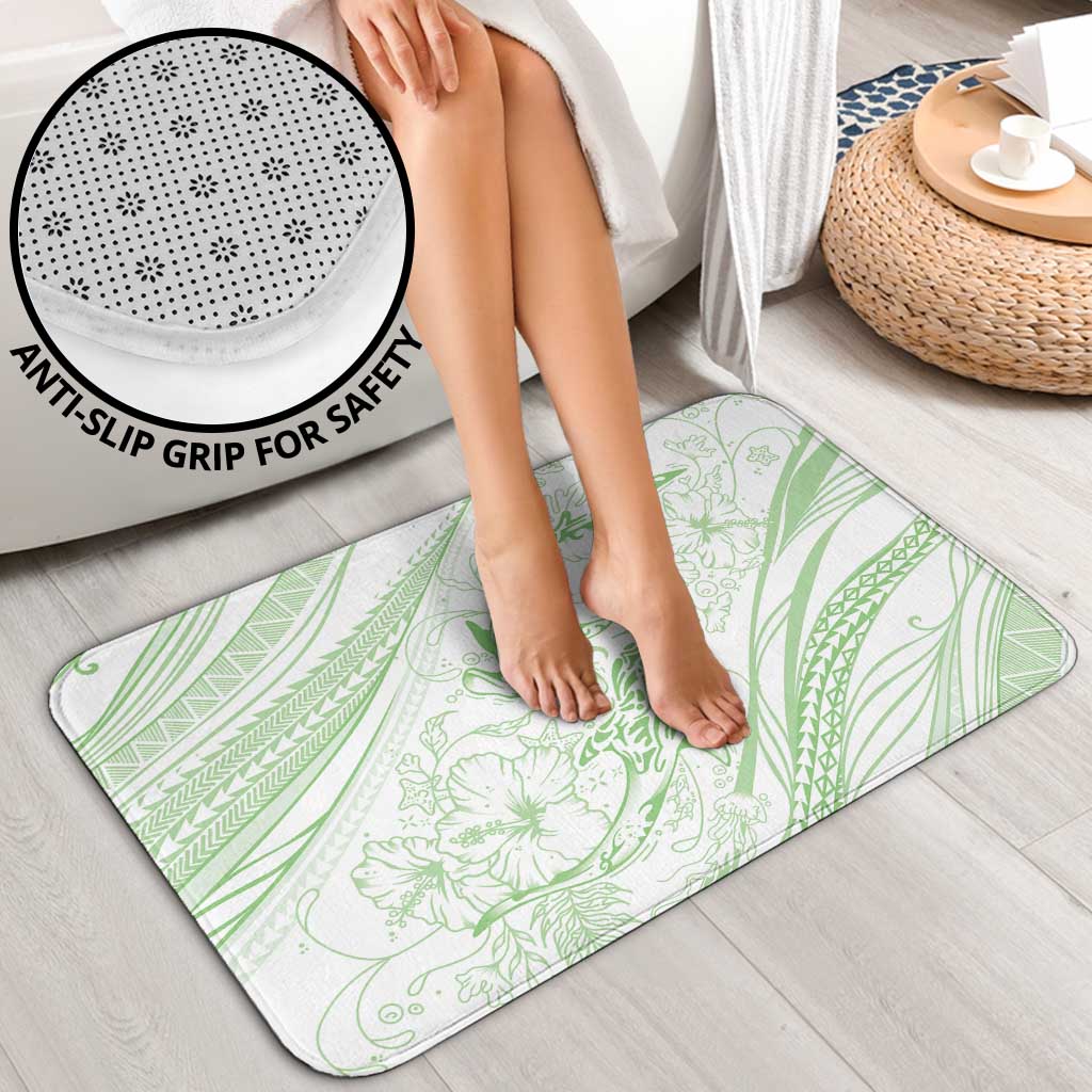 Sharks Couple Dreamy Polynesians Floral Sea Bathroom Set Emerald LT7 - Polynesian Pride