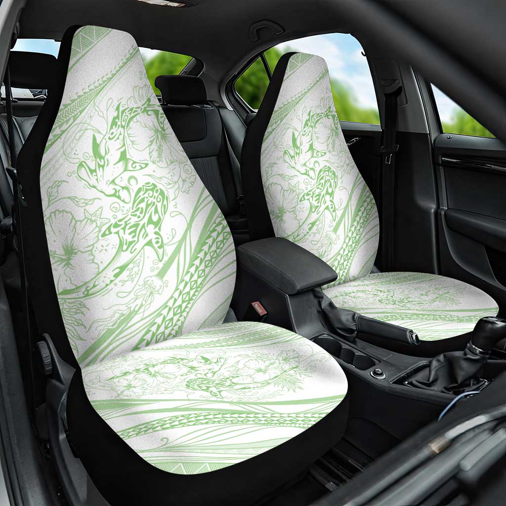 Sharks Couple Dreamy Polynesians Floral Sea Car Seat Cover Emerald LT7 One Size Emerald - Polynesian Pride