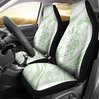 Sharks Couple Dreamy Polynesians Floral Sea Car Seat Cover Emerald LT7 - Polynesian Pride