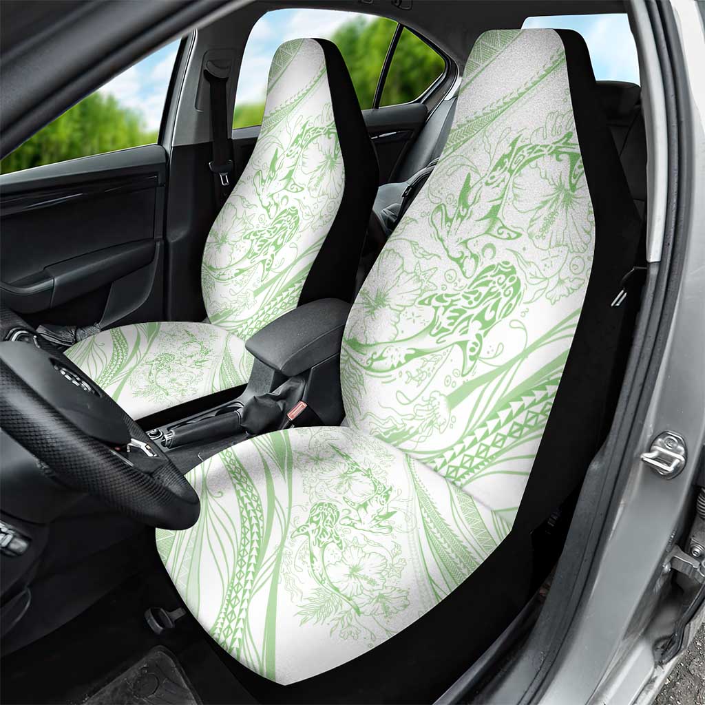 Sharks Couple Dreamy Polynesians Floral Sea Car Seat Cover Emerald LT7 - Polynesian Pride