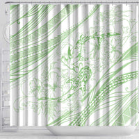 Sharks Couple Dreamy Polynesians Floral Sea Shower Curtain Emerald LT7 - Polynesian Pride