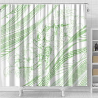 Sharks Couple Dreamy Polynesians Floral Sea Shower Curtain Emerald LT7 - Polynesian Pride