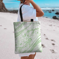 Sharks Couple Dreamy Polynesians Floral Sea Tote Bag Emerald LT7 - Polynesian Pride