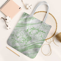 Sharks Couple Dreamy Polynesians Floral Sea Tote Bag Emerald LT7 White Strap One Size Emerald - Polynesian Pride