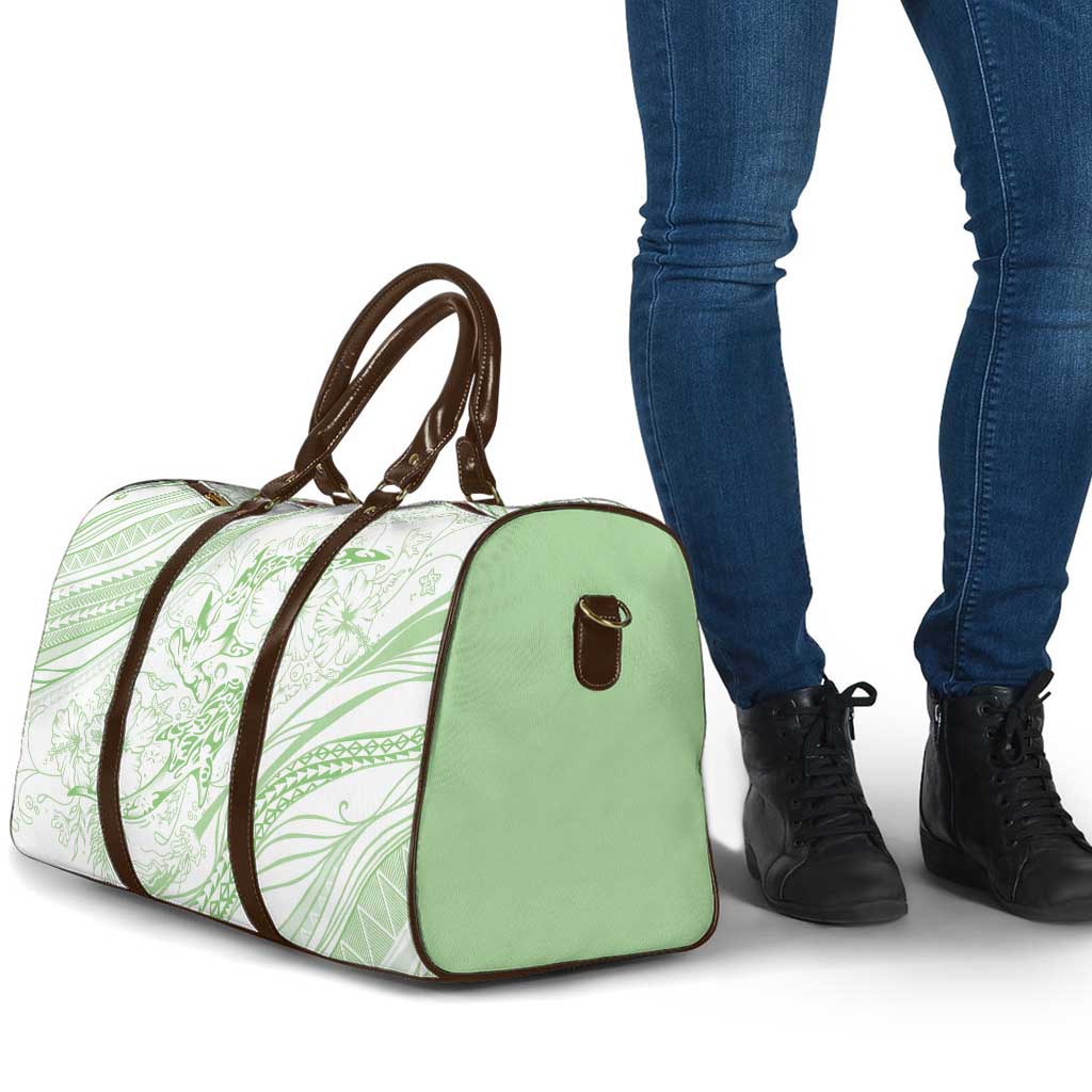 Sharks Couple Dreamy Polynesians Floral Sea Travel Bag Emerald LT7 - Polynesian Pride