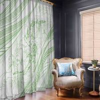 Sharks Couple Dreamy Polynesians Floral Sea Window Curtain Emerald LT7 - Polynesian Pride