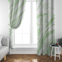 Sharks Couple Dreamy Polynesians Floral Sea Window Curtain Emerald LT7 - Polynesian Pride