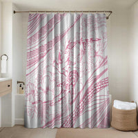 Sharks Couple Dreamy Polynesians Floral Sea Bathroom Set Pink LT7 Shower Curtain Only Pink - Polynesian Pride